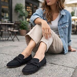 Kensie Classic Black Loafer Flats Size 9 Womens NWT Model Harper